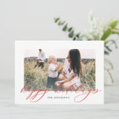 写真モダンミニマルのクリスマスエレガント脚本 シーズンカード (スタンド正面)