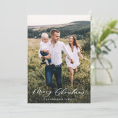 写真モダンミニマルのクリスマスエレガント脚本 シーズンカード (スタンド正面)