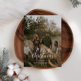 写真モダンミニマルのクリスマスエレガント脚本 シーズンカード