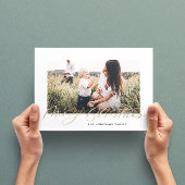 写真モダンミニマルのクリスマスエレガント脚本 シーズンカード