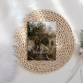 写真モダンミニマルのクリスマスエレガント脚本 シーズンカード