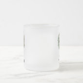 写真モダンミニマルのクリスマスエレガント脚本 フロストグラスマグカップ (中央)