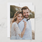 写真モダンミニマルのリハ結婚ーサルディナー 招待状 (裏面)