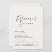 写真モダンミニマルのリハ結婚ーサルディナー 招待状 (正面)