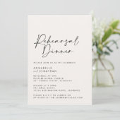 写真モダンミニマルのリハ結婚ーサルディナー 招待状 (スタンド正面)
