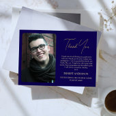 写真モダンミニマルの卒業サンキューカード 招待状