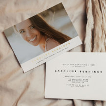 写真モダンミニマルの卒業金ゴールド