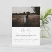 写真モダンミニマルの結婚飛躍 案内状 (スタンド正面)