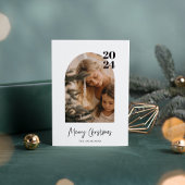 写真モダンミニマルアーチメリークリスマス 招待状