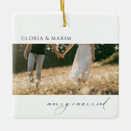 写真モダンミニマルエレガント新婚 セラミックオーナメント
