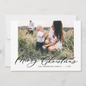 写真モダンミニマルクリスマスエレガントシック シーズンカード (正面)