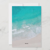 写真モダンミニマルクリスマスビーチ シーズンカード (裏面)