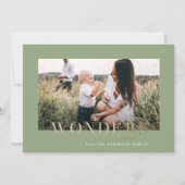 写真モダンミニマルクリスマス疑問に思ホリデー シーズンカード (正面)