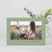 写真モダンミニマルクリスマス疑問に思ホリデー シーズンカード (スタンド正面)