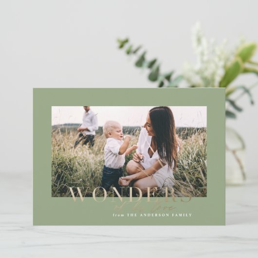 写真モダンミニマルクリスマス疑問に思ホリデー シーズンカード (スタンド正面)