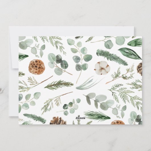 写真モダンミニマルクリスマス疑問に思ホリデー シーズンカード (裏面)