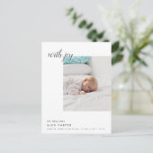 写真モダンミニマルコラージュ誕生 案内ポストカード (スタンド正面)