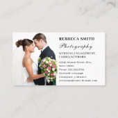 写真モダンミニマルシンプル写真白 名刺 (裏面)