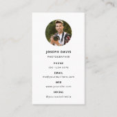 写真モダンミニマルシンプル写真 名刺 (正面)