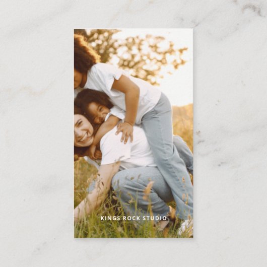 写真モダンミニマルシンプル写真 名刺 (裏面)