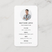 写真モダンミニマルシンプル写真 名刺 (正面)