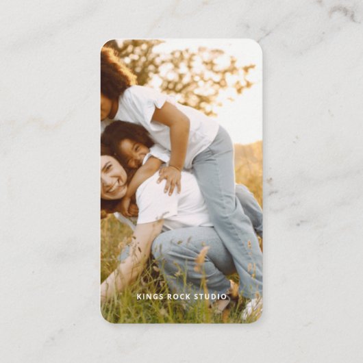 写真モダンミニマルシンプル写真 名刺 (裏面)