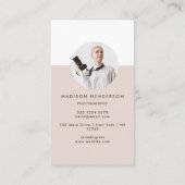 写真モダンミニマルスタイリッシュリスト 名刺 (裏面)