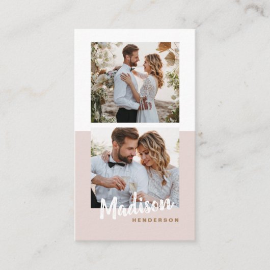 写真モダンミニマルスタイリッシュリスト 名刺 (正面)