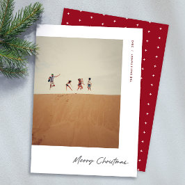 写真モダンミニマルメリー・クリスマス シーズンカード