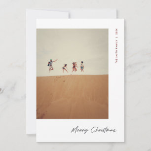 写真モダンミニマルメリー・クリスマス シーズンカード