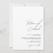 写真モダンミニマル付き結婚式招待状 招待状 (正面)