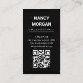 写真モダンミニマル写真QRコード 名刺 (裏面)