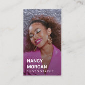 写真モダンミニマル写真QRコード 名刺 (正面)