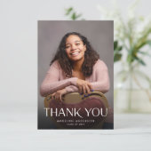 写真モダンミニマル卒業ありがとう サンキューカード (スタンド正面)