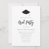 写真モダンミニマル卒業会 招待状 (正面)