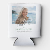 写真モダンミニマル卒業党招待状 缶クーラー (正面)