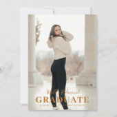 写真モダンミニマル卒業発表 招待状 (正面)
