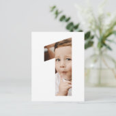 写真モダンミニマル第1の招待状はがき インビテーションポストカード (スタンド正面)