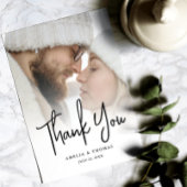 写真モダンミニマル結婚リストのサンキューカード 招待状