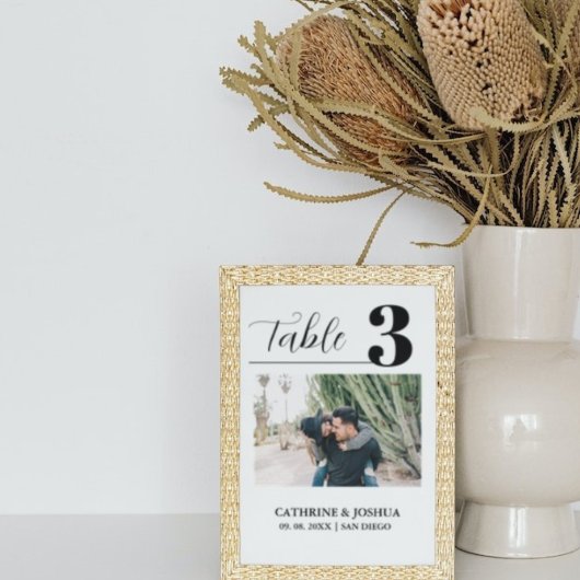 写真モダンミニマル結婚主義の装飾 テーブルナンバー