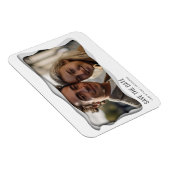 写真モダンミニマル結婚式の日付を保存 マグネット (右側)