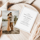 写真モダンミニマル結婚式招待状 招待状