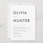 写真モダンミニマル結婚式招待状 招待状 (正面)