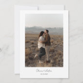 写真モダンミニマル結婚式招待状 招待状 (裏面)