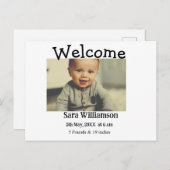 写真モダンミニマル編集の発表カード 案内ポストカード (正面/裏面)