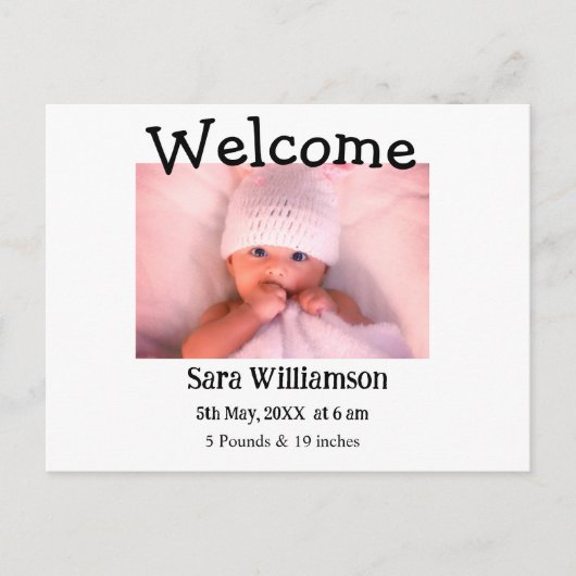 写真モダンミニマル編集の発表カード 案内ポストカード (正面)