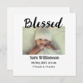 写真モダンミニマル編集の発表カード 案内状 (正面/裏面)