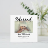 写真モダンミニマル編集の発表カード 案内状 (スタンド正面)