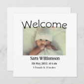 写真モダンミニマル編集の発表カード 案内状 (正面/裏面)