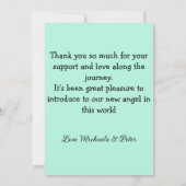 写真モダンミニマル編集の発表カード 案内状 (裏面)